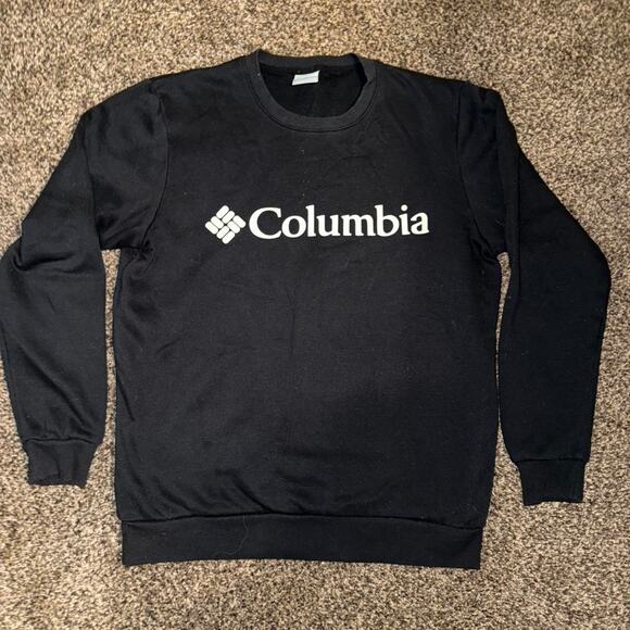Columbia Black Crewneck Sweater with Logo - Picture 1 of 1